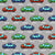 Colorful Toy Pixelated Video Game Cars With Road Lines Markings on Gray Image
