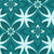 Groovy Retro Botanicals - Teal Blue Tonal Refined Bohemian Dahlias - Flower Child Botanicals Image
