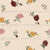 Fall Vintage Rose Stems Floral in Pink, Maroon, and Yellow on Cream Image