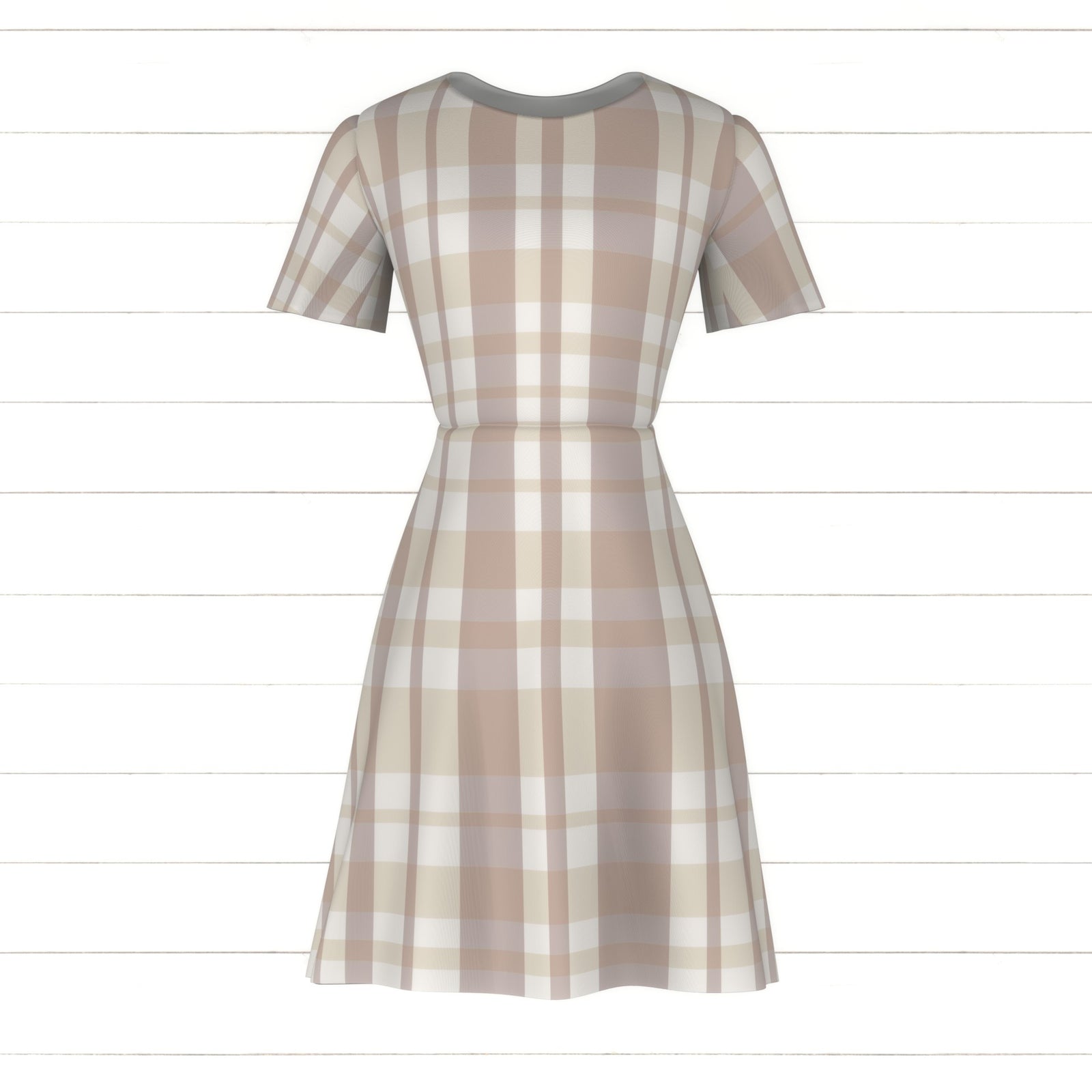 Soft taupe plaid - warm neutral plaid