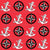 Naval Pattern, Anchors and Compasses, Navy Red Background Image