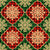 Festive Gold Snowflake Christmas Plaid in Red and Green Image