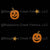 Vintage Jack O' Lanterns with Stars on Black Image