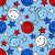 Patriotic Happy Faces and Stars in Blue Image