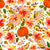 Fall Floral and Pumpkins on White Image