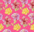 Energetic tropical flower -  red, pink and yellow hibiscuses on the pink candy background Image
