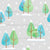 Evergreen Christmas Tree Forest Light Gray Image