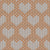 Faux Knitted Wool Hearts Hygge Nordic Warm Grandpa Style White on Peach Orange Image