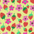 Hero pattern of sweet like strawberries collection in yellow background Image