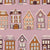 Whimsical Winter Village on Purple Image
