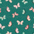 Butterflies on Teal 10in - Quiet Morning Spring Collection QM-250102-02 Image