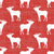 Moose Silhouettes on Rustic Red Crosshatch Image