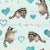 Blue Valentines Racoon Hearts Image