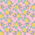 Preppy chic floral fabric, yellow roses on pink Image