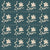 Cottagecore Vintage Floral Stem in Cream on Teal Image