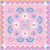 Handkerchief Floral Blue Pink Hand Painted, Aegean Summer by Stephanie Fiona Design Image