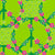 Peace symbols with flowers in lime green. Image