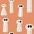 Boho Ghosts Orange - Cute Ghosts On An Background Image