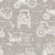 Tractor Blueprint by MirabellePrint / Warm Grey Linen Textured Background Image