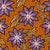 African clematis flower pattern - orange and purple wax african inspired floral Image