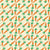 Cute Orange Carrots with their Green Tops Aligned in Geometric Rows on a Yellow Background Ready to Coordinate in the Carrot Cake Collection Image