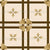 Double cross windowpane diamond flower and foulard checks – diamond casino collection – cream beige gold brown – big fabric projects, cheater quilts, eyecatcher, high contrast, dining room, kitchen, bathroom Image