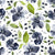 Jardin Calme - Green and Gray Watercolor Floral on White Image
