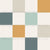 Multicolor Check Squares Gold Mint Blue Image