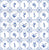 Dutch Flowers Delft Tiles Dark Blue Image