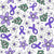 Purple Ribbon Awareness Floral Image