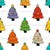 Colorful Christmas Trees Image