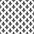 Fleur de Lis Pattern, French, Royal, Black on White Image