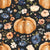 Farm and Meadow Watercolor Farmhouse Pumpkin Floral Image