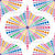 Maximalist Rainbow Sea Urchin Dot Mandala Retro Ogee Image