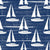 Sailboats in Navy, Coastal Summer Vacation by KristenInStitches Image