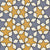 Yellow and Grey Primitive Stars on Cream Image