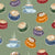 Mini Coffee Mugs and Latte Art on sage - Coffee Time Collection Image