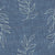 Linen and Eucalyptus Stencil on Denim Blue Image