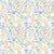 French Country Leaves in blue green orange and yellow - small Image