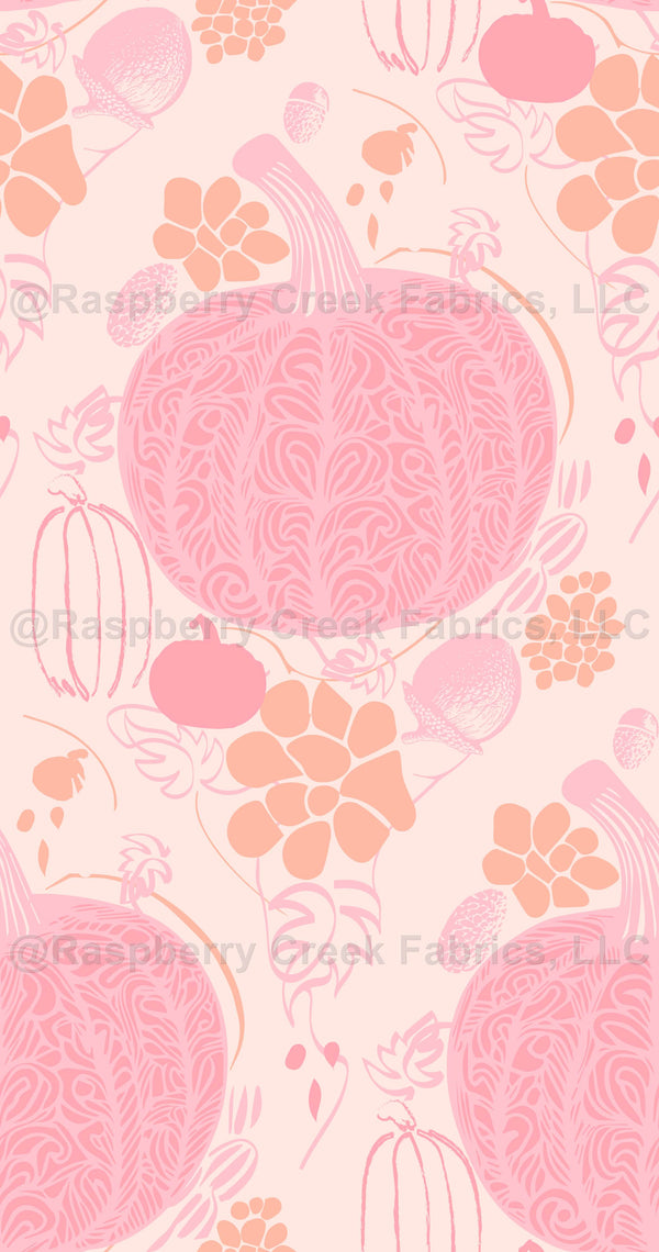 Preppy Halloween tonal. Collection: Pink Pumpkins - Raspberry Creek Fabrics
