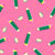 Bright Green and Pink Pencils Shavings Stationery Triangle Retro Rose Image