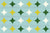 Happy retro diamonds  fresh mint, green, blue Geometric checkerboard pattern in fresh and cool retro colors. Basic abstract pattern. Mint and green in vintage look. Image