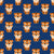 Cute Cartoon Baby Tiger on Navy Blue Wallpaper Image