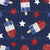 Patriotic 4th of July Popsicles on Navy Blue Image
