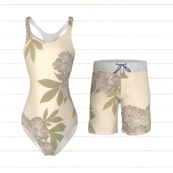 Rachel's Peonies, Blush - Raspberry Creek Fabrics