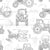 Tractor Blueprint by MirabellePrint / Grey on White Background Image