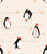 Festive winter animals penguins minimalistic background Image