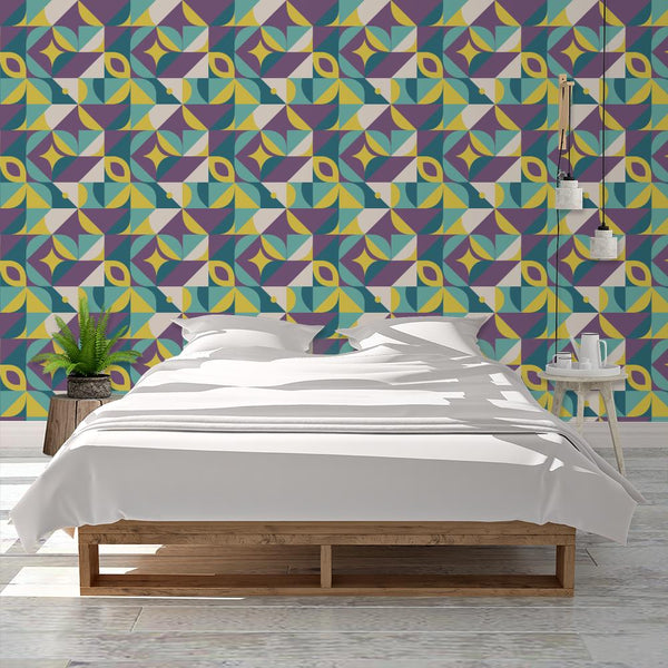 Geometric Bauhaus mid century modern bold minimalism Retro Vintage Abs ...