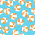 Beach Balls in Orange and White on Aqua Blue Image