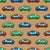 Colorful Toy Pixelated Video Game Cars on Camel Brown Wallpaper Image